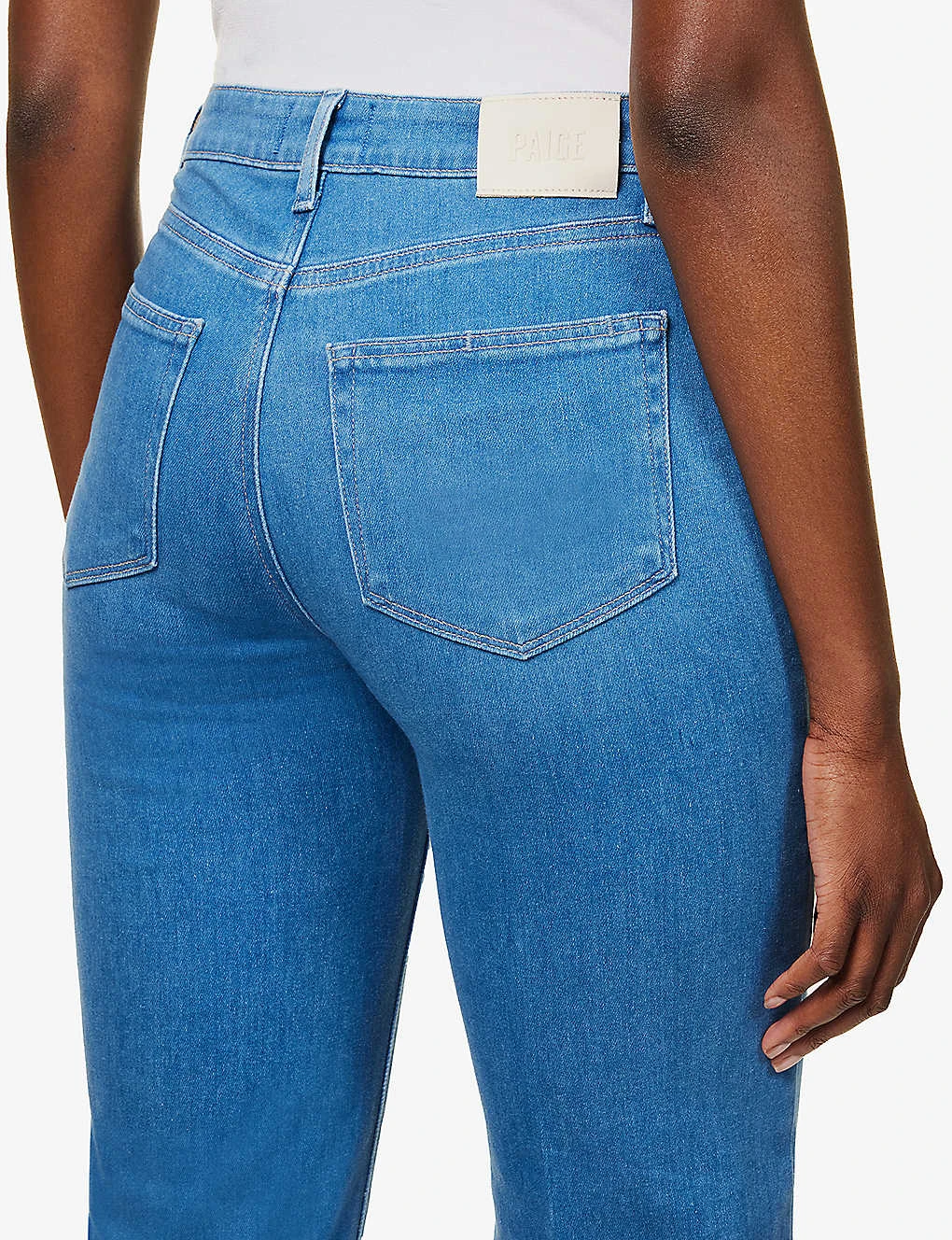 Paige Leenah Flared-leg High-rise Stretch-denim Jeans - Image 6