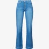 Paige Leenah Flared-leg High-rise Stretch-denim Jeans