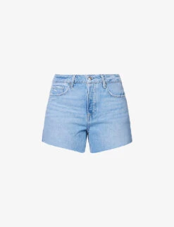 Paige Noella Raw-hem High-rise Denim Shorts