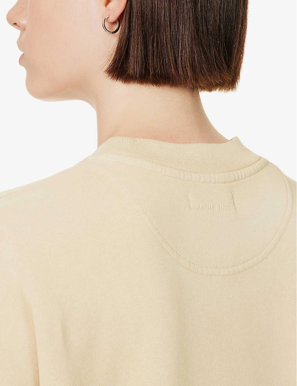 ANINE BING Jaci Logo-print Organic-cotton Sweatshirt - Image 5