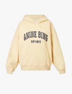 ANINE BING Harvey Logo-print Cotton-jersey Hoody