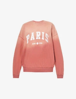 ANINE BING Jaci Logo-print Organic Cotton Sweatshirt