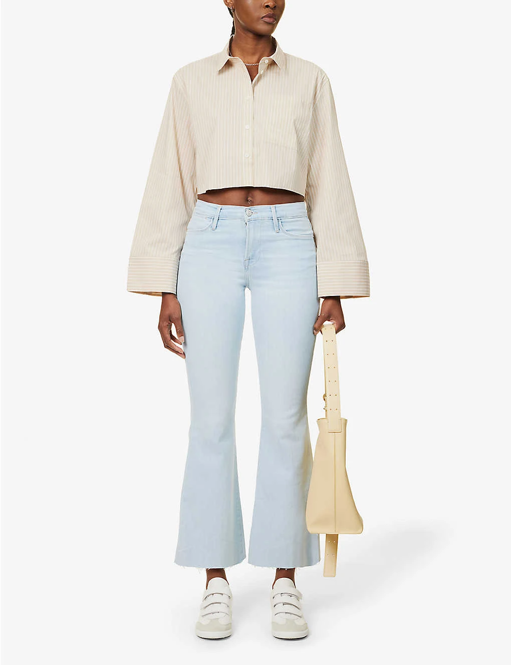 FRAME Le Easy Flare Flared-leg High-rise Stretch-denim Jeans - Image 2