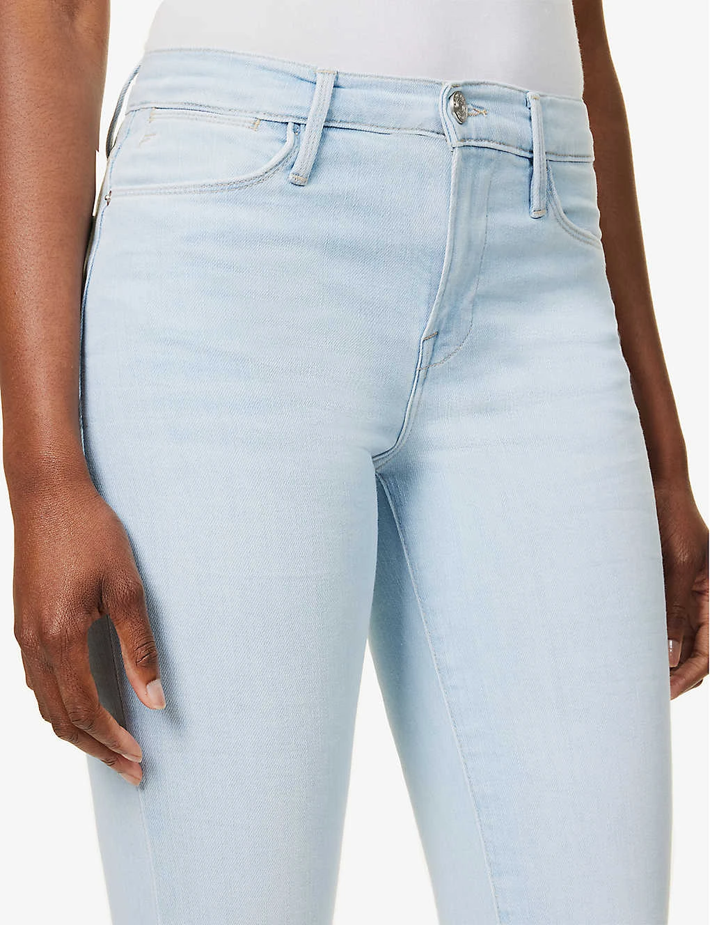 FRAME Le Easy Flare Flared-leg High-rise Stretch-denim Jeans - Image 5