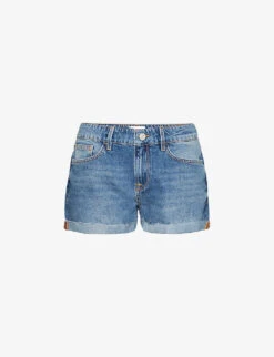 FRAME Le Grand Garcon Mid-rise Denim Shorts