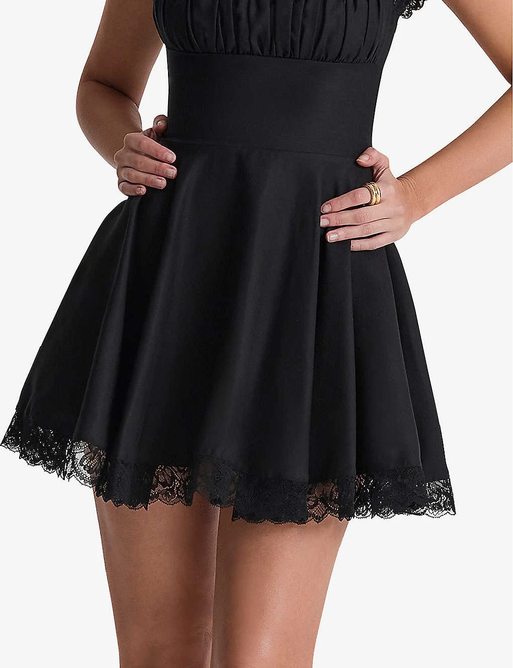 Kaia Square-neck A-line Woven Mini Dress - Image 5