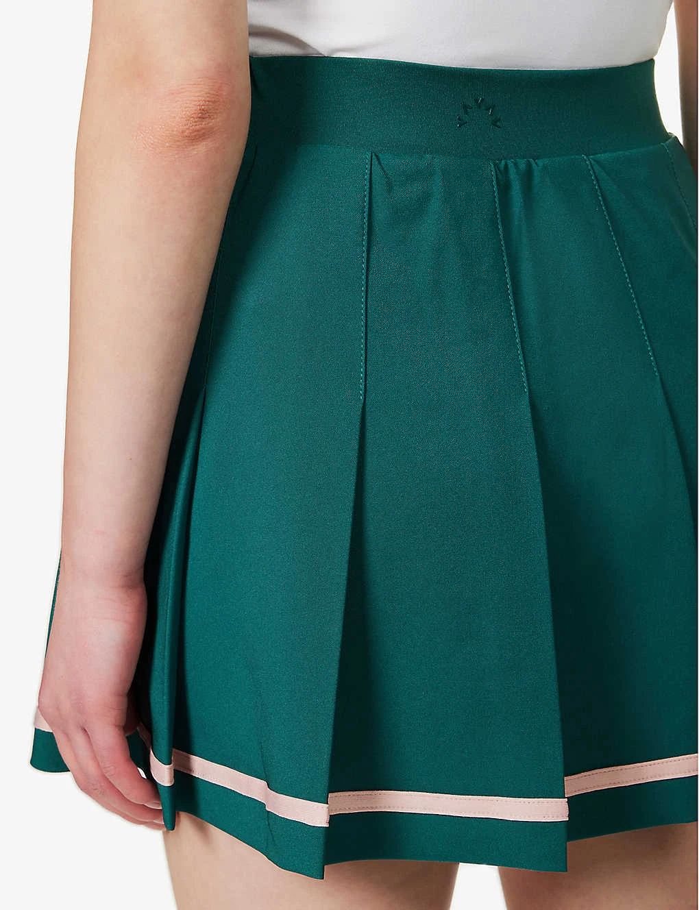 Varley Clarendon Embroidered-tape High-rise Stretch-jersey Skort - Image 5