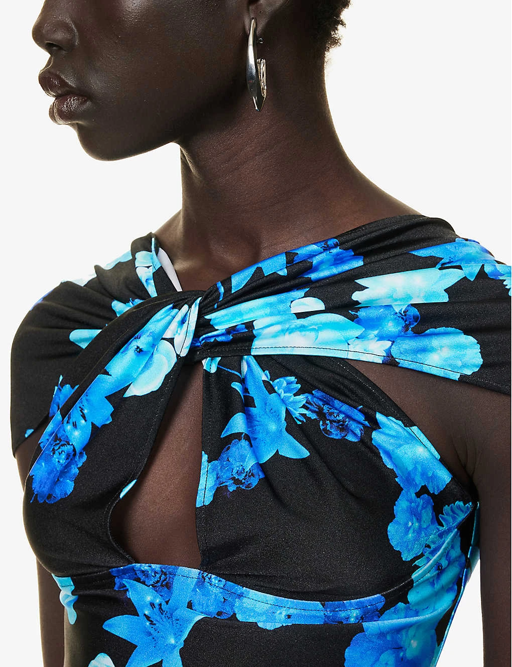 Coperni Twist-pattern Cut-out Stretch-woven Mini Dress - Image 5