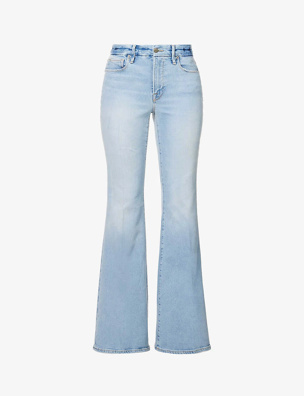 GOOD AMERICAN Good Legs Flared Mid-rise Stretch-denim Jeans