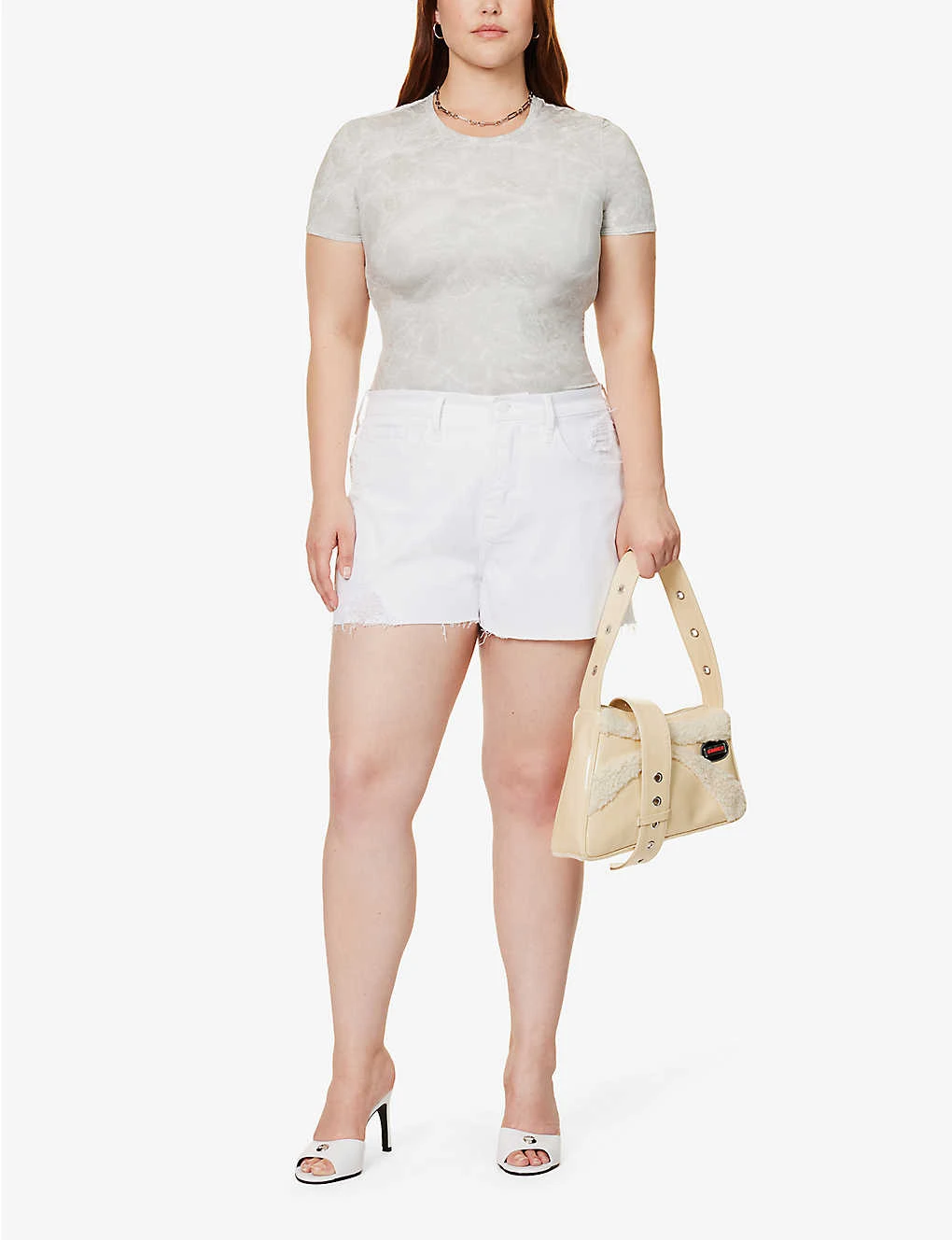 GOOD AMERICAN Good '90s High-rise Stretch-denim Shorts - Image 2