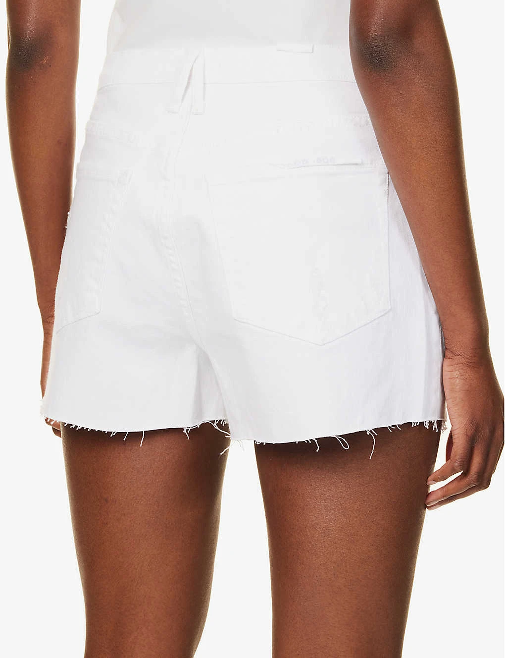 GOOD AMERICAN Good '90s High-rise Stretch-denim Shorts - Image 6