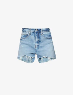 GOOD AMERICAN Good 90s Mid-rise Stretch-denim Shorts