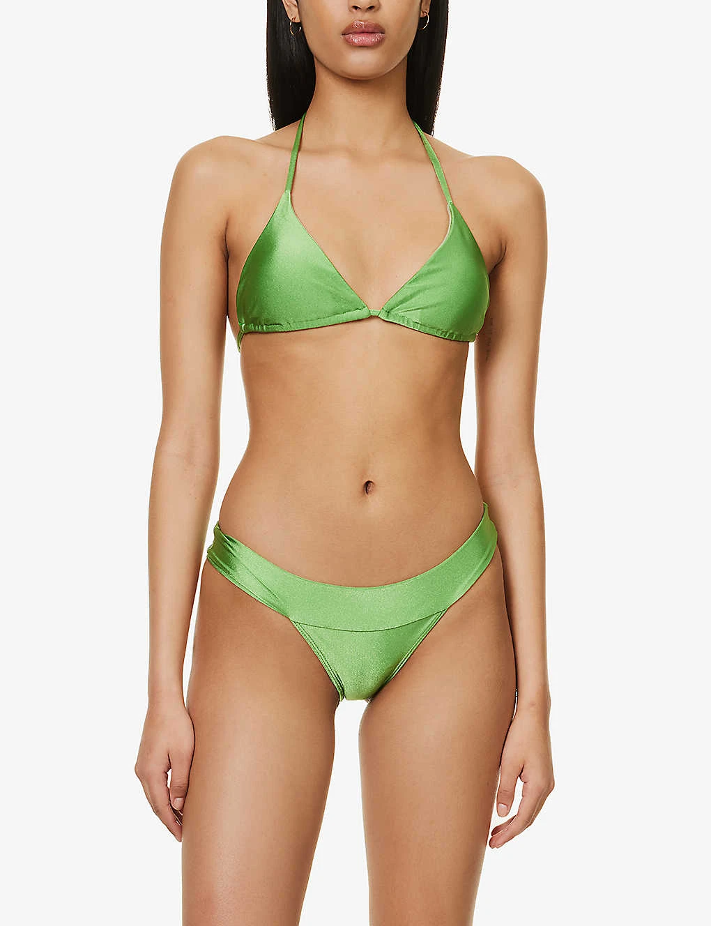 Palm Shimmer Halterneck Bikini Top - Image 2