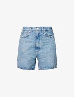 AGOLDE Stella High-rise Organic-denim Shorts