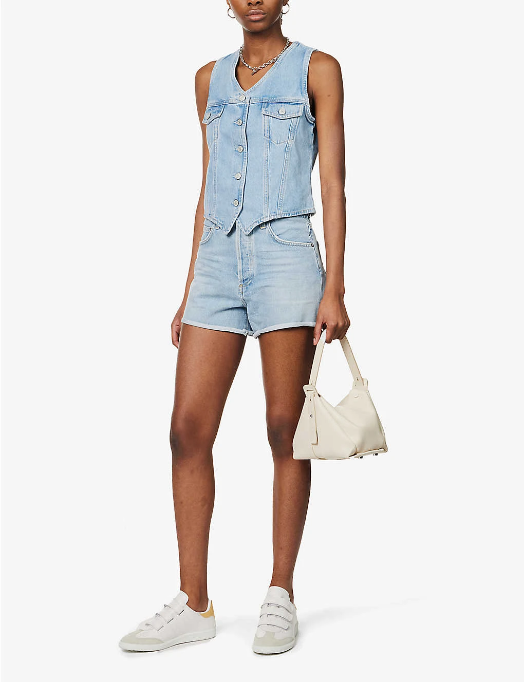 AGOLDE Dee High-rise Organic-denim Shorts - Image 2