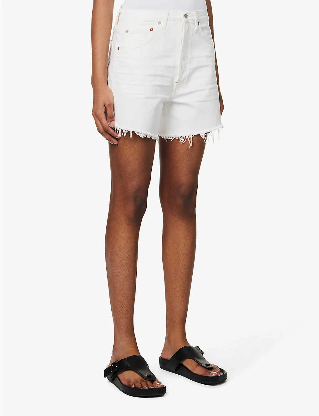 AGOLDE Parker High-rise Organic-denim Shorts - Image 3