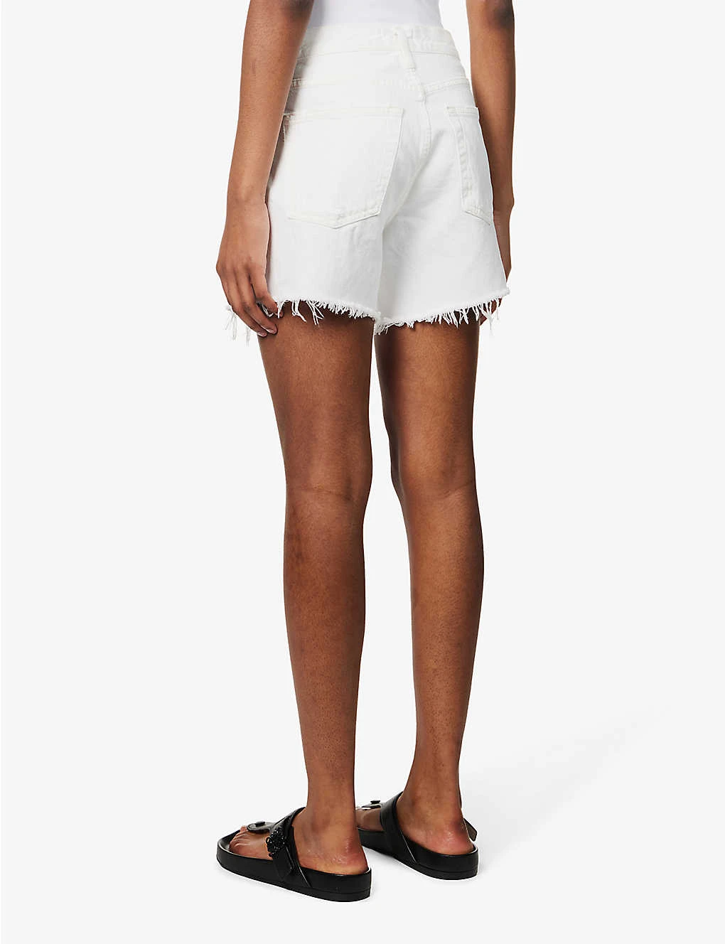 AGOLDE Parker High-rise Organic-denim Shorts - Image 4