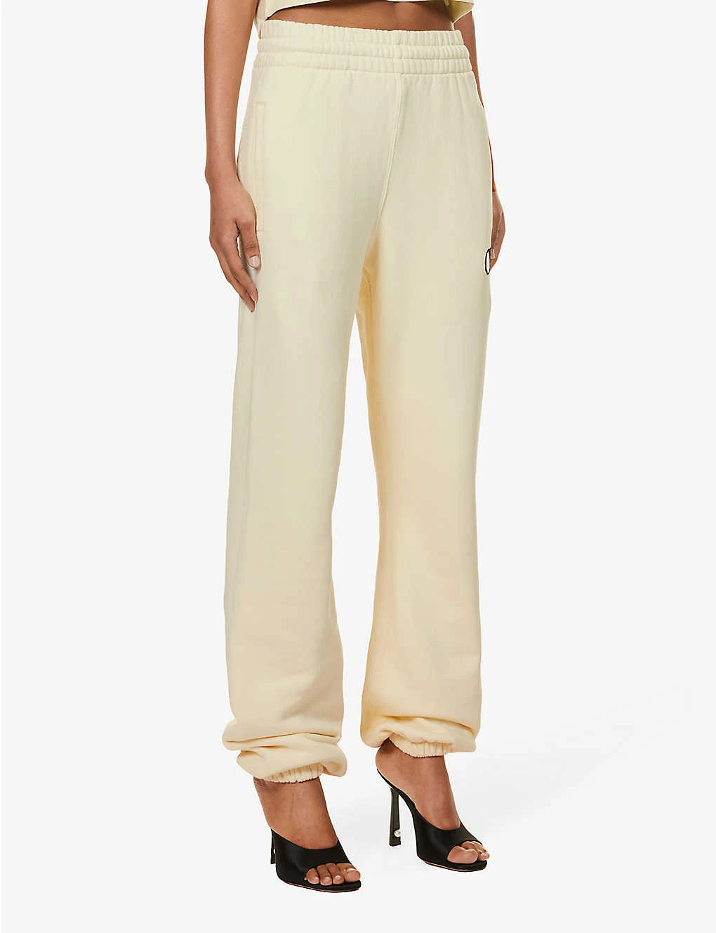 Tapered Mid-rise Cotton Jogging Bottoms - Image 3