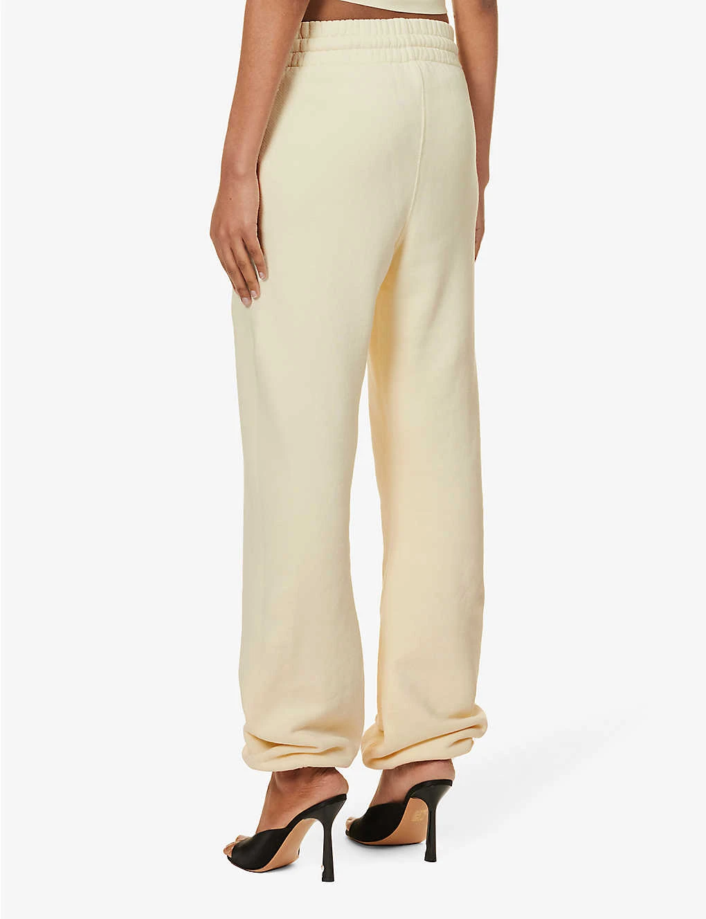 Tapered Mid-rise Cotton Jogging Bottoms - Image 4