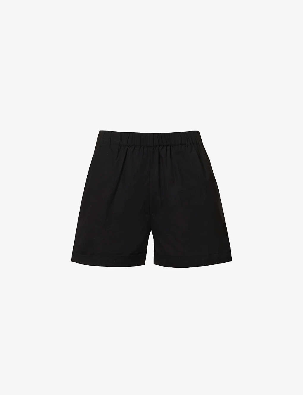 Emery Mid-rise Cotton And Linen-blend Shorts