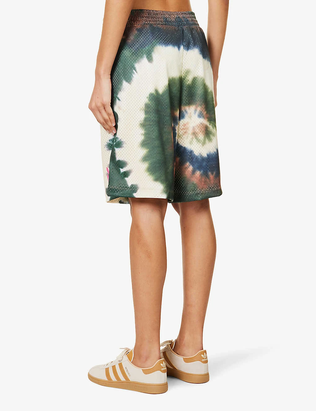 FRAME X Julia Sarr Jamois Tie-dye Relaxed-fit Mesh Shorts - Image 4