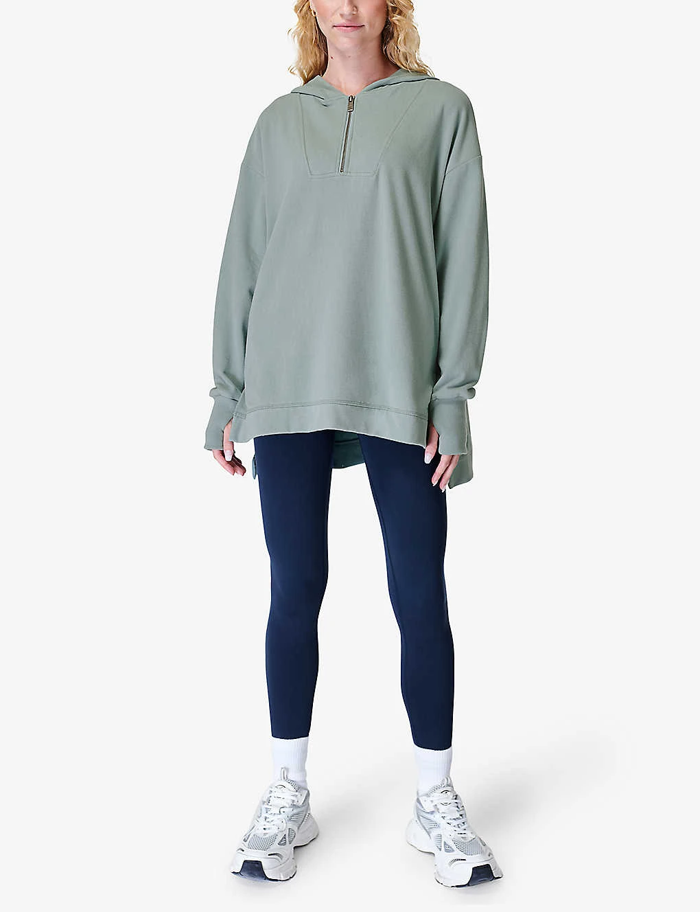 Sweaty Betty Enlighten Stretch Cotton-blend Fleece Hoody - Image 2