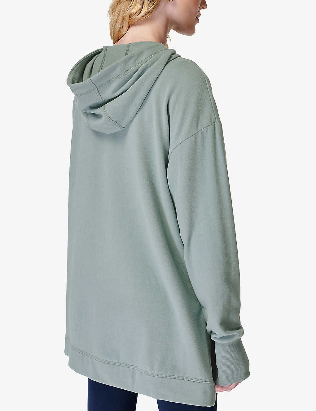 Sweaty Betty Enlighten Stretch Cotton-blend Fleece Hoody - Image 4