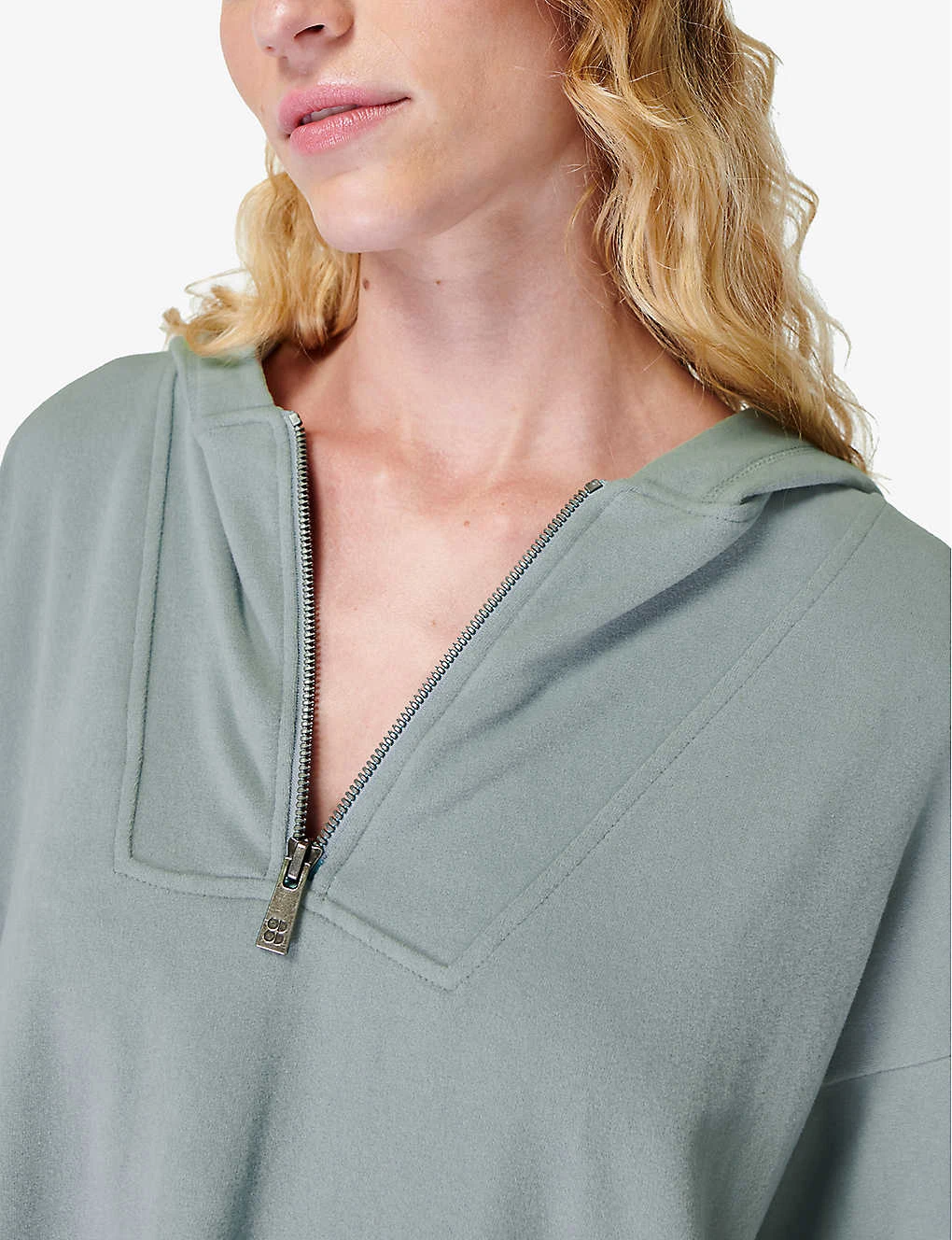 Sweaty Betty Enlighten Stretch Cotton-blend Fleece Hoody - Image 5