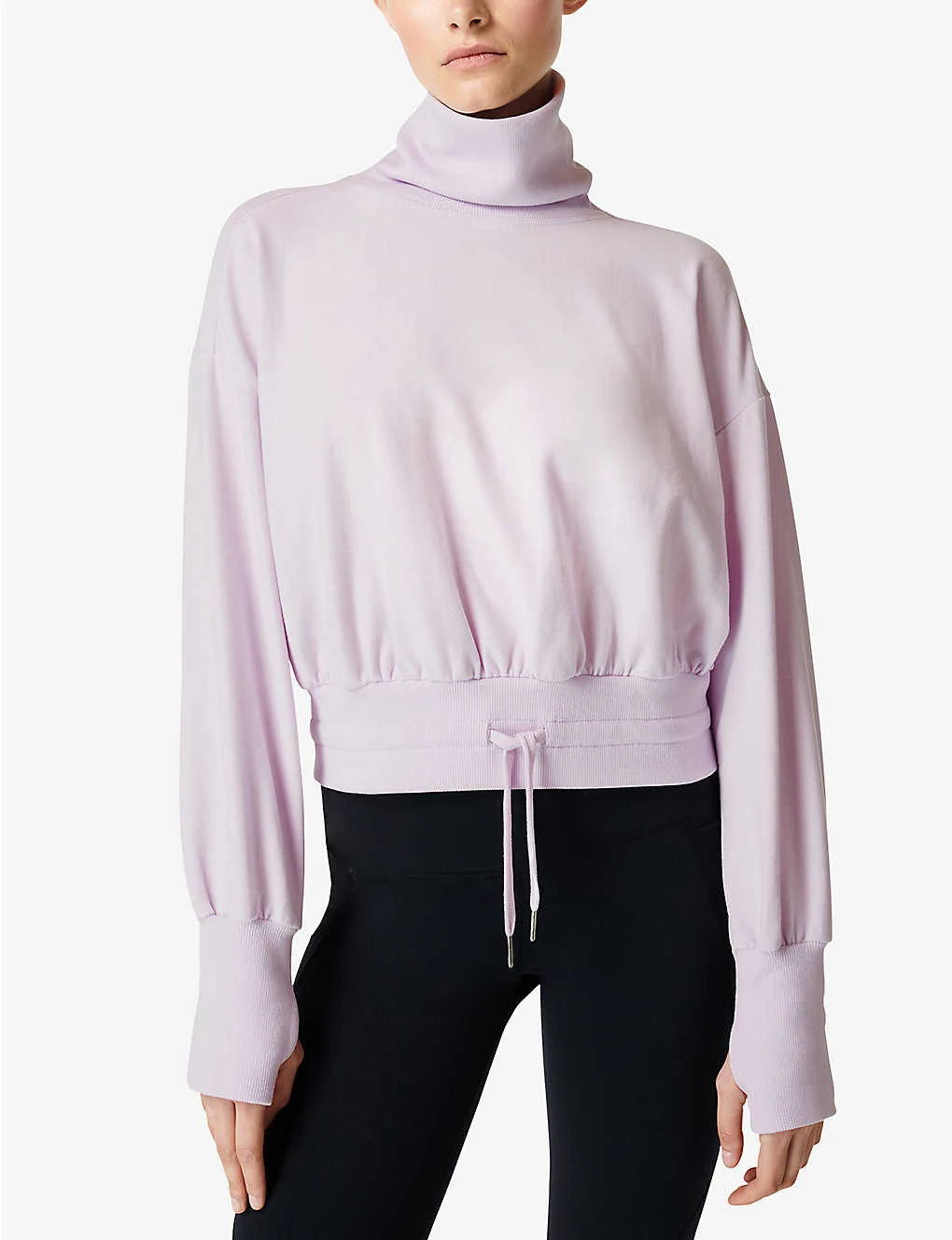 Sweaty Betty Melody Fleece Cotton-blend Sweatshirt - Image 3