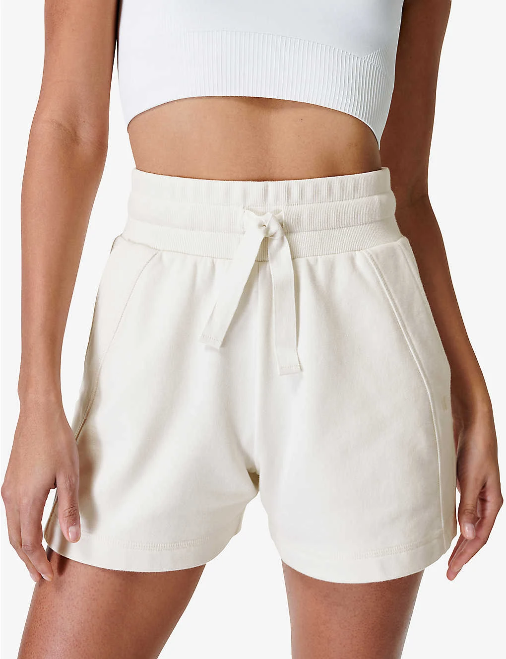 Sweaty Betty Revive Relaxed-fit High-rise Cotton And Recycled Polyester-blend Shorts - Image 3