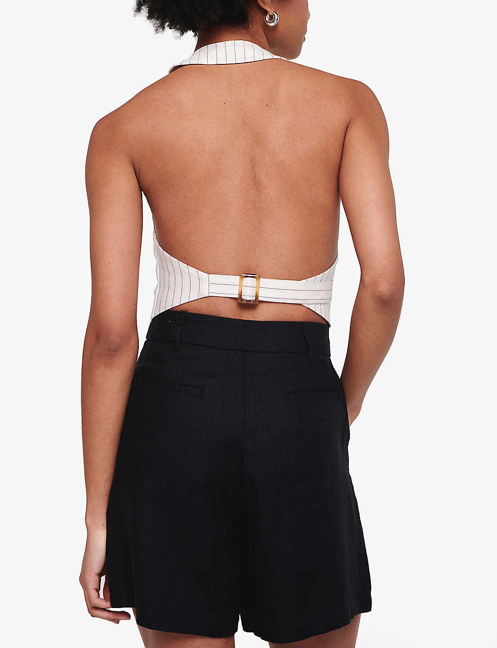 Fidel Tabbed Linen Shorts - Image 4