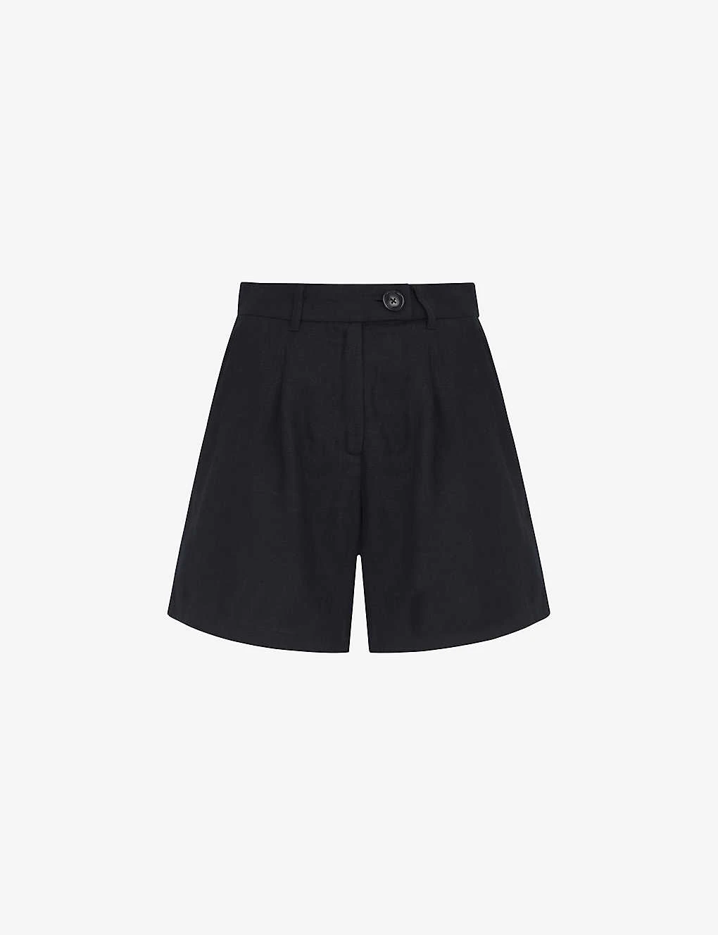 Fidel Tabbed Linen Shorts