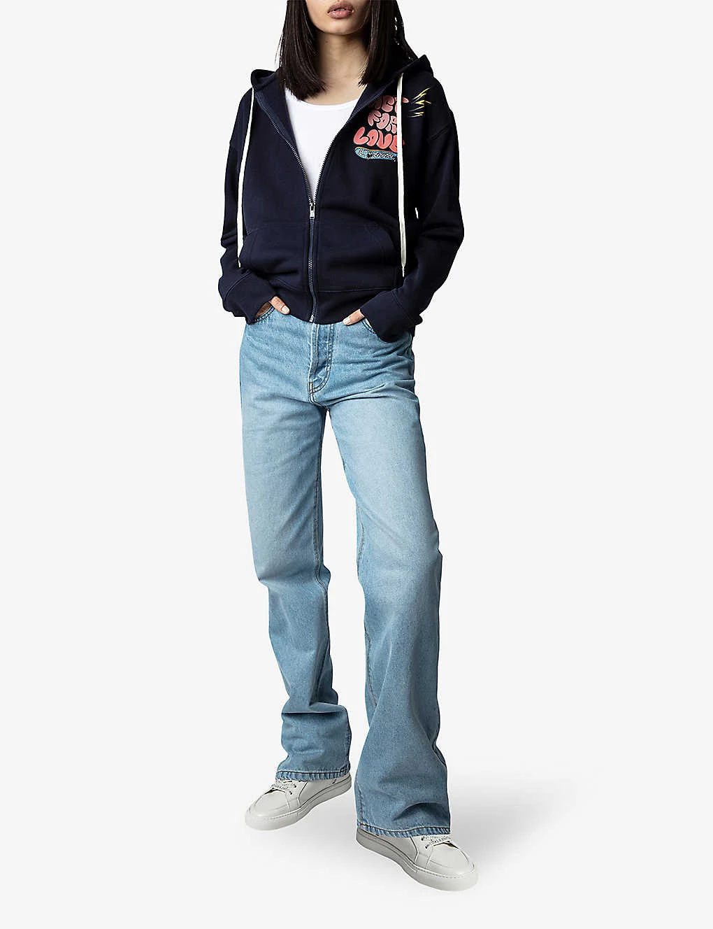 Zadig & Voltaire Spencer Core Cho-pattern Organic-cotton Hoodie - Image 2