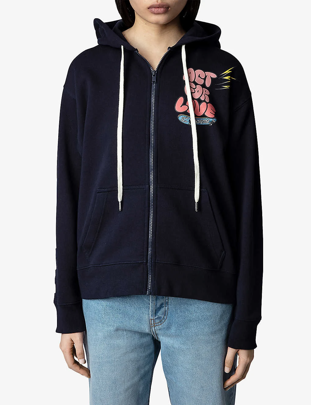 Zadig & Voltaire Spencer Core Cho-pattern Organic-cotton Hoodie - Image 3