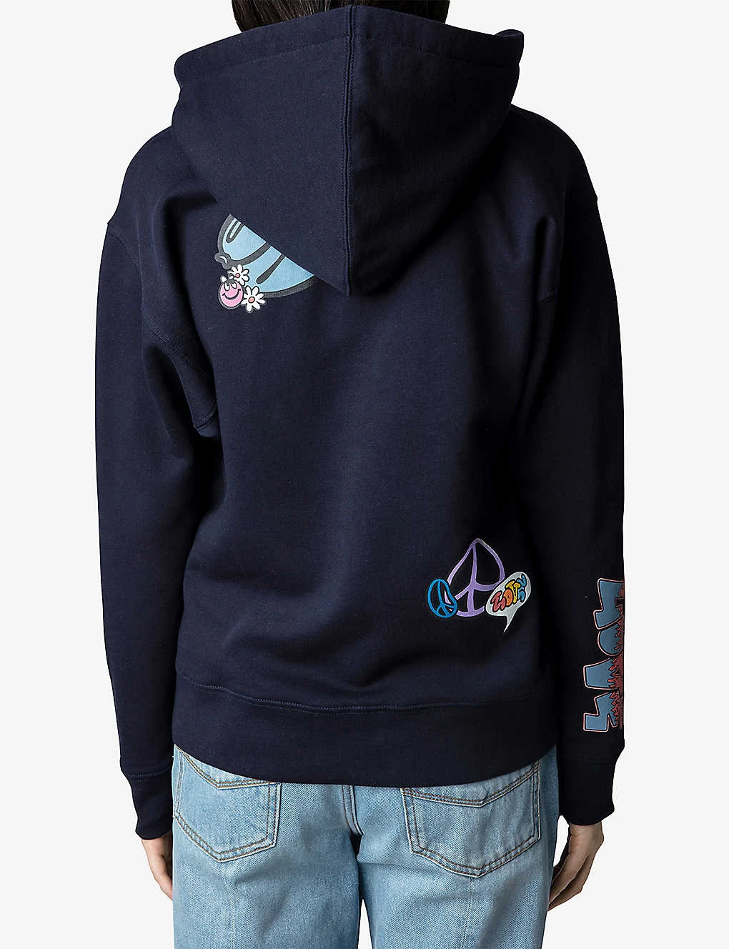 Zadig & Voltaire Spencer Core Cho-pattern Organic-cotton Hoodie - Image 4