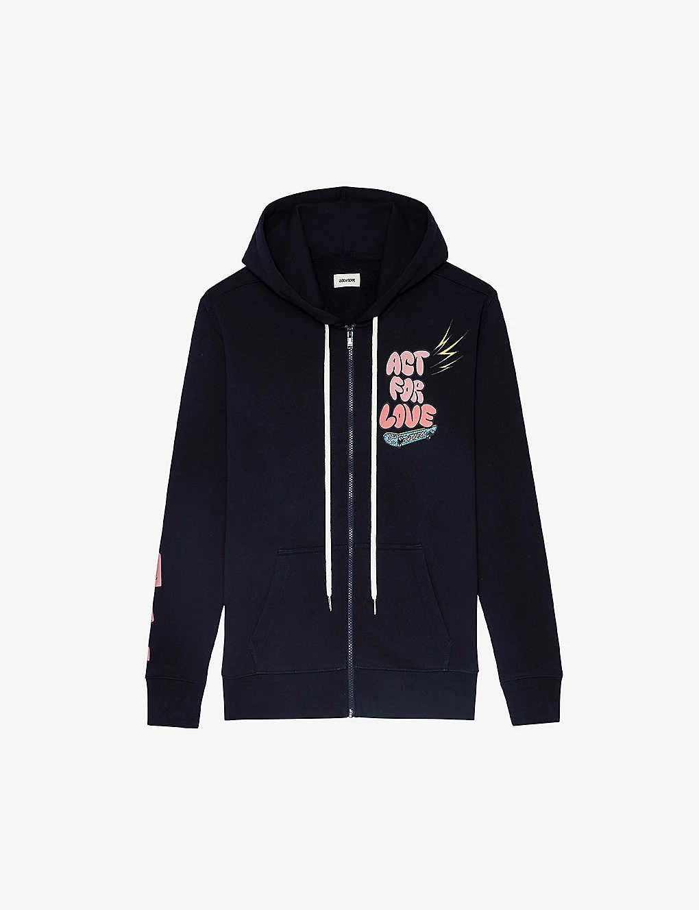 Zadig & Voltaire Spencer Core Cho-pattern Organic-cotton Hoodie