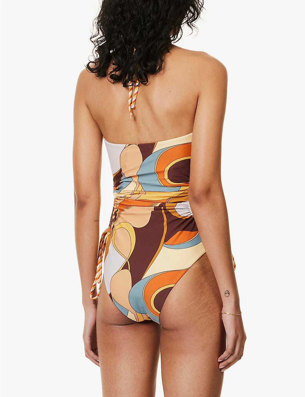 Abstract-print Cut-out Swimsuit - Image 4