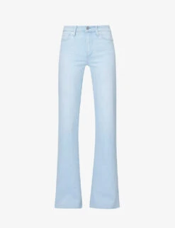 Paige Leenah Flared Mid-rise Denim-blend Jeans