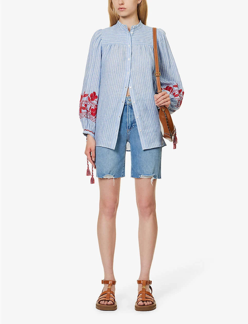 Paige Sammy Mid-rise Stretch-denim Shorts - Image 2