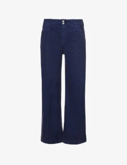 Paige Brooklyn Cropped Wide-leg Mid-rise Stretch-denim Jeans