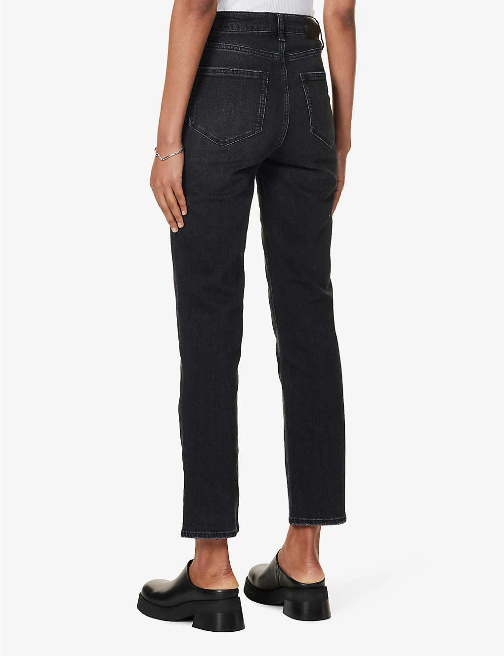 Paige Stella Belt-loop High-rise Straight-leg Cotton-blend Jeans - Image 4