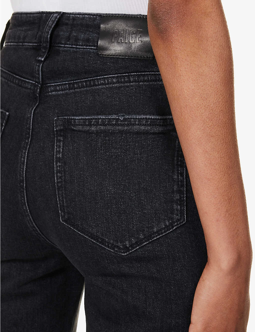 Paige Stella Belt-loop High-rise Straight-leg Cotton-blend Jeans - Image 6