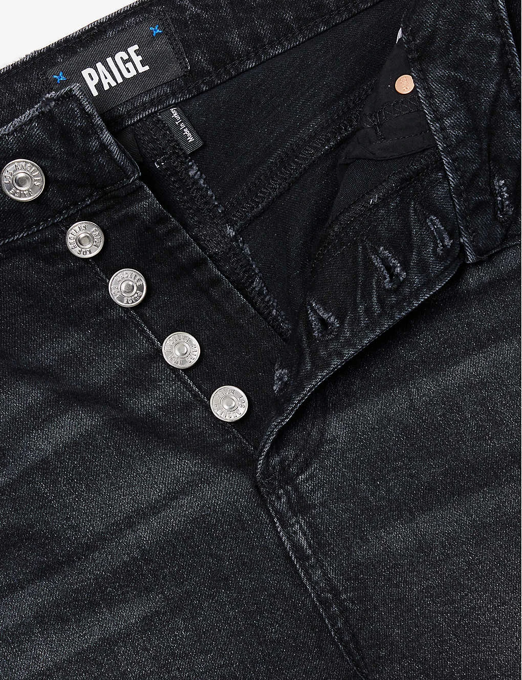 Paige Stella Belt-loop High-rise Straight-leg Cotton-blend Jeans - Image 7