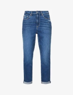 Paige Brigitte Cropped-ankle High-rise Straight-leg Stretch-denim Jeans
