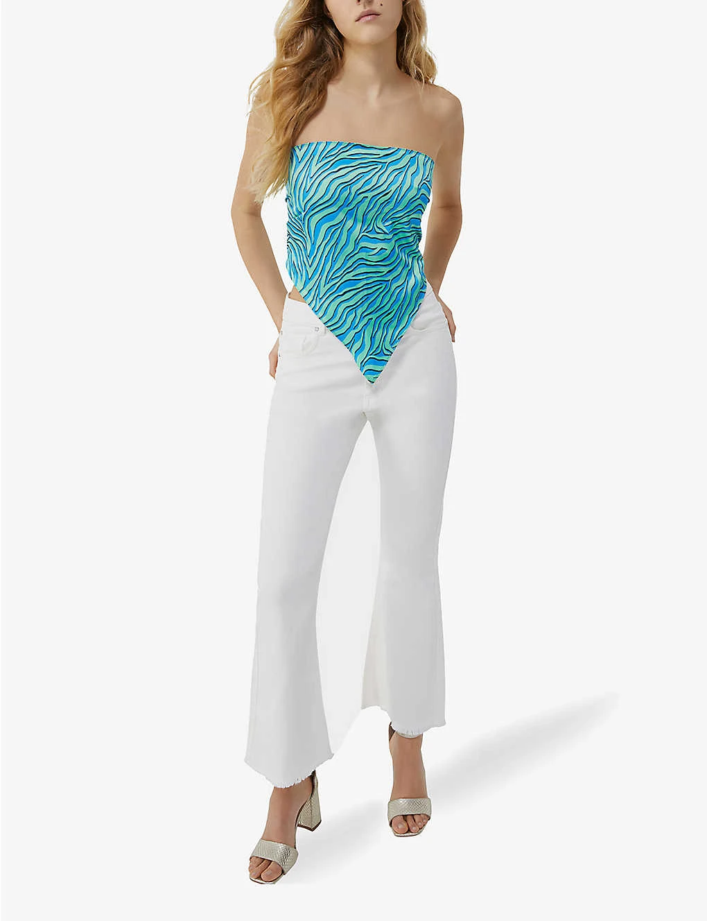 Ikks Frayed-hem Flared High-rise Jeans - Image 2