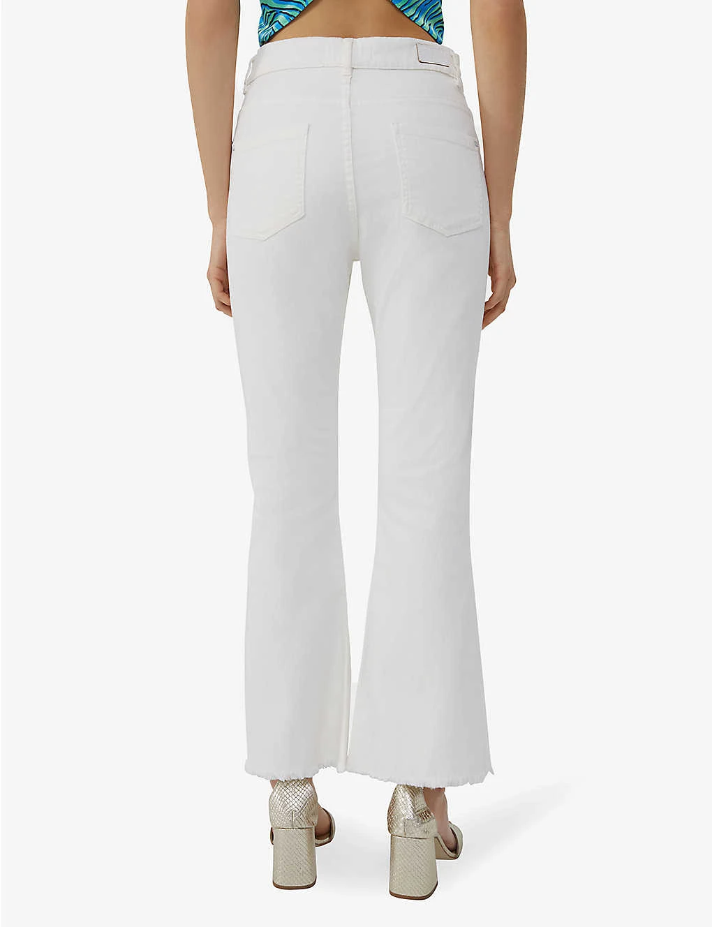 Ikks Frayed-hem Flared High-rise Jeans - Image 4