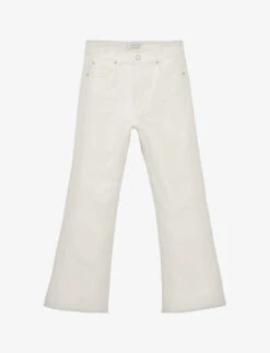 Ikks Frayed-hem Flared High-rise Jeans