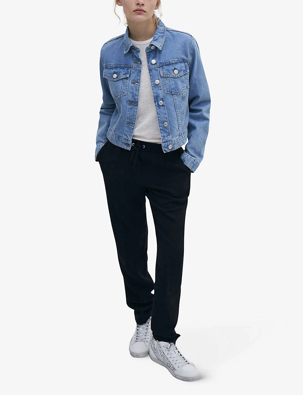 Ikks Patch-pocket Straight-fit Denim Jacket - Image 2