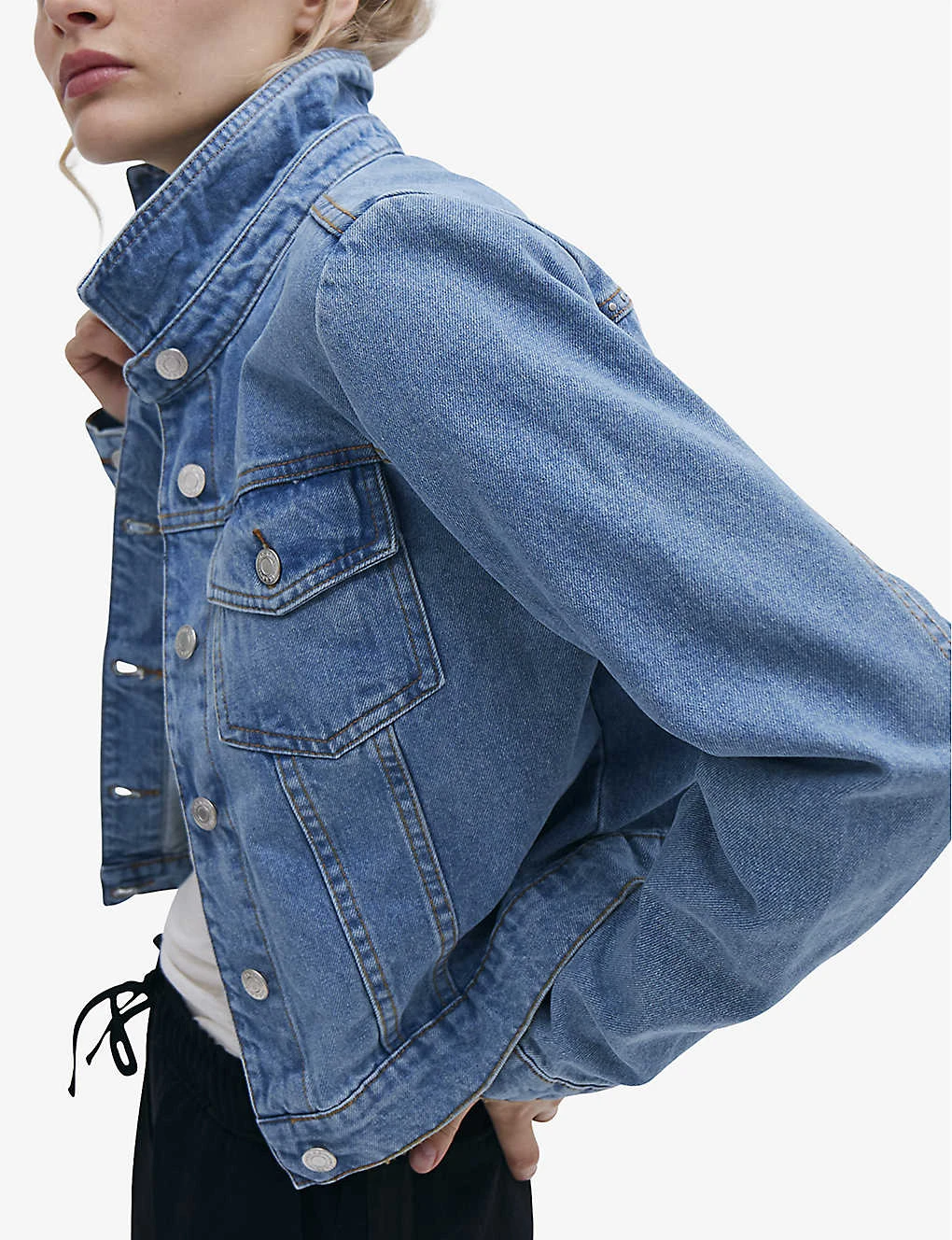 Ikks Patch-pocket Straight-fit Denim Jacket - Image 3