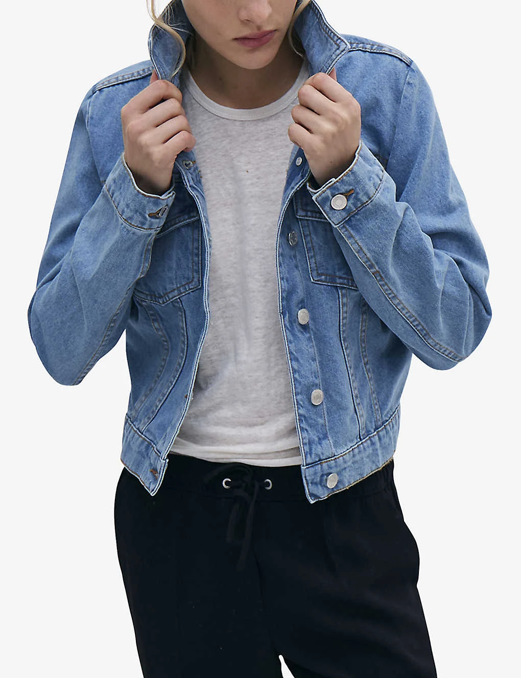 Ikks Patch-pocket Straight-fit Denim Jacket - Image 5
